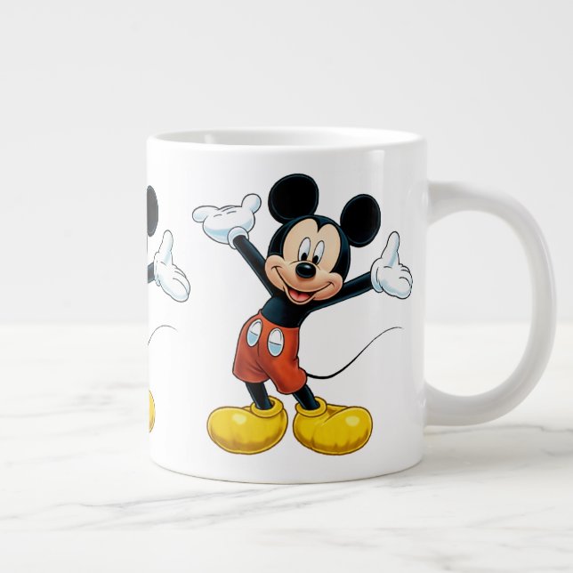 Gigante Taza de gres elevada con agarre cómodo para café y (Derecha)