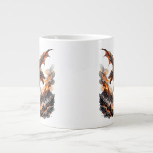 Gigante Taza Dragón de Fuego Taza de café con acento de