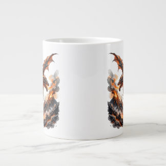 Gigante Taza Dragón de Fuego | Taza de café con acento de 