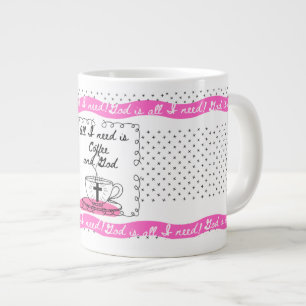 Gigante Taza grande de café ¡Dios es todo lo que necesito!