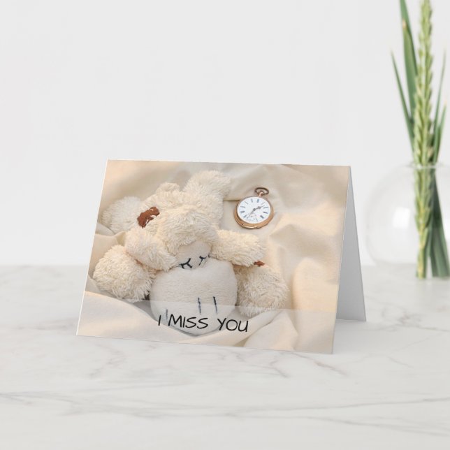 Gigante Teddy Bear Te Extraño La Tarjeta (Anverso)