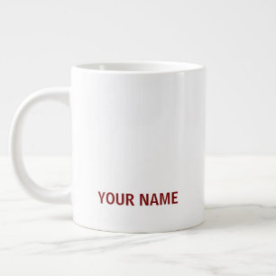 Gigante Tu Nombre Aquí Taza De Café Simple Y Elegante Pers