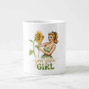 Gigante You Grow Girl   Taza de café con chiste de jardine
