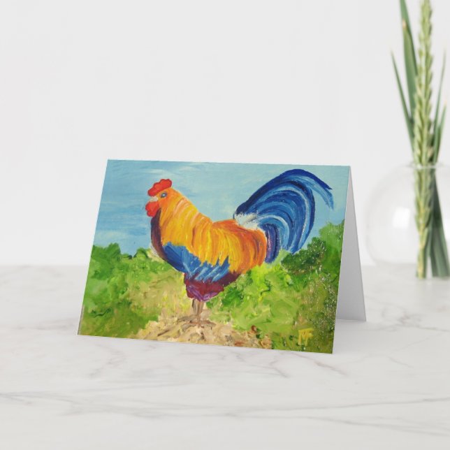 Gigolo - Rooster - Tarjeta de saludo (Anverso)