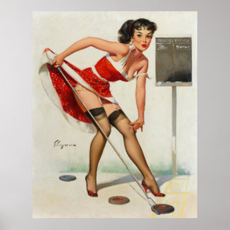 Gil Elvgren - Vintage de arte chica ♡ Poster