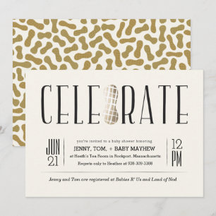 Gilded Celebra La Invitación De Peanut Baby Shower