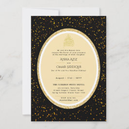 Gilded Nikah Wedding Invitación Moda Oro Islámico