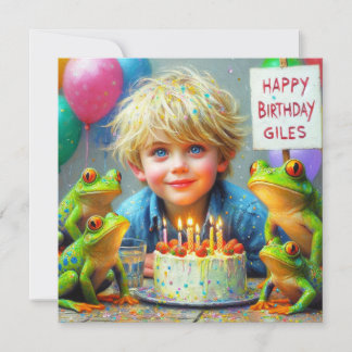 GILES ~ Tarjeta de cumpleaños ~ Ranas ~ ~
