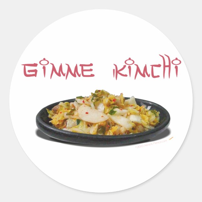 Gimme Kimchi Kimchi Ama a los Pegatinas de la Rond (Anverso)