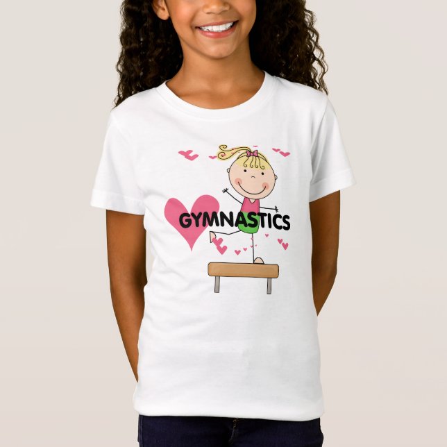 GIMNASIA - camisetas rubias del haz de balanza del (Anverso)
