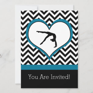 Gimnasia Chevron Heart Invitación a fiesta persona
