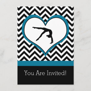 Gimnasia Chevron Heart Invitación a fiesta persona