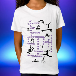 Gimnasia chica Habilidades Camiseta De Palabras Cr
