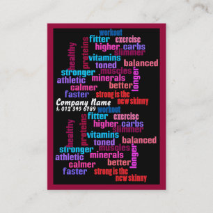 gimnasia, club deportivo o tarjeta de visita para 