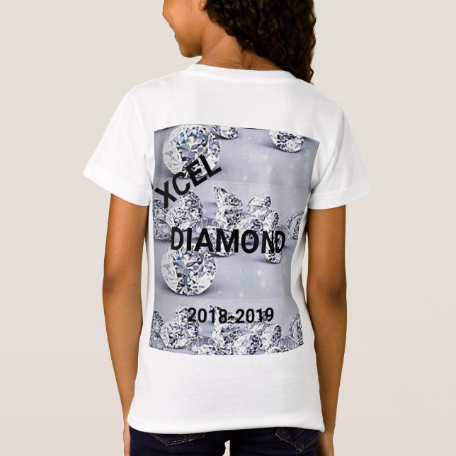 Gimnasia de Chicas de diamantes Xcel camiseta pers (Reverso)