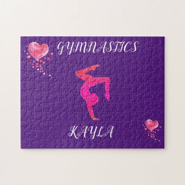 Gimnasia de gimnasia y puzzle personalizado de cor (Horizontal)