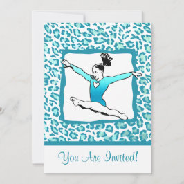 Gimnasia de impresión de chitas - invitación turqu