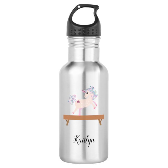 Gimnasia de personalizable Botella de agua Unicorn (Anverso)