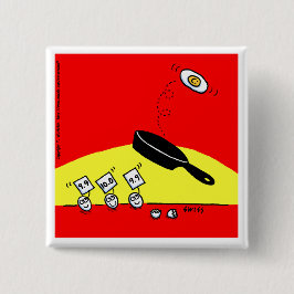 Gimnasia divertida Huevos botón Personalizado rojo