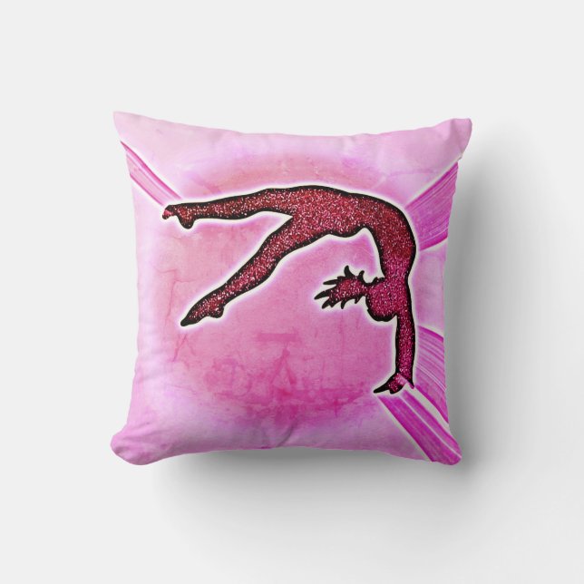 Gimnasia Faux Cherry Sparkle Cojín decorativo (Anverso)