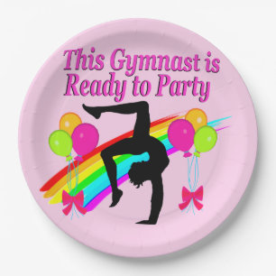 GIMNASIA FESTIVA LISTA PARA PLATOS DE PAPEL FIESTA