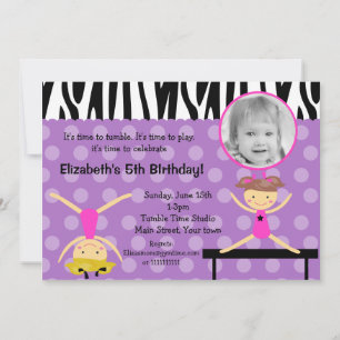 Gimnasia Foto Invitaciones de cumpleaños