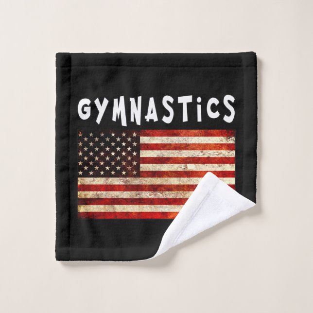 Gimnasia Grunge Bandera Estadounidense (Toallita)