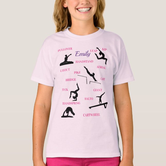 Gimnasia Habilidades Tipografía Camiseta (Anverso)