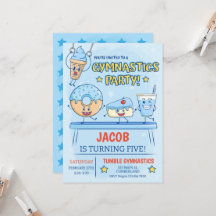 Gimnasia Invitación al cumpleaños