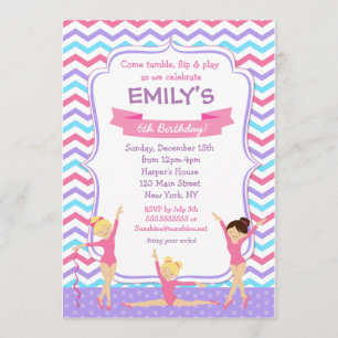 Gimnasia Invitaciones de cumpleaños