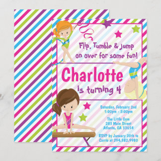 Gimnasia Invitaciones de cumpleaños para cualquier