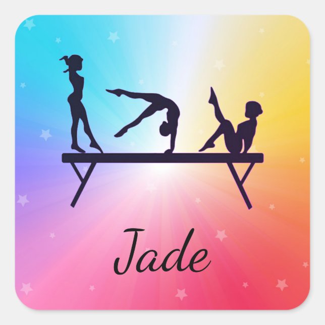 Gimnasia: Pegatinas de la Plaza Arcoiris (Anverso)