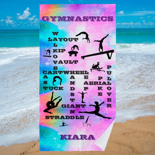 Gimnasia personalizada Crosswords Beach Toalla (Subido por el creador)