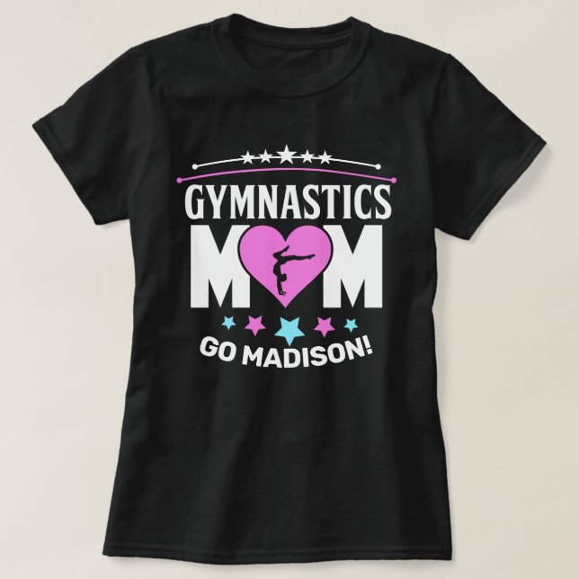 Gimnasia personalizada Mamá camiseta (Diseño del anverso)