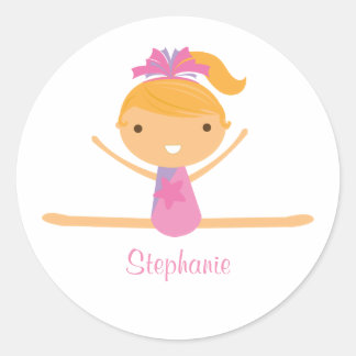 Gimnasia personalizada pegatinas de niños de chica