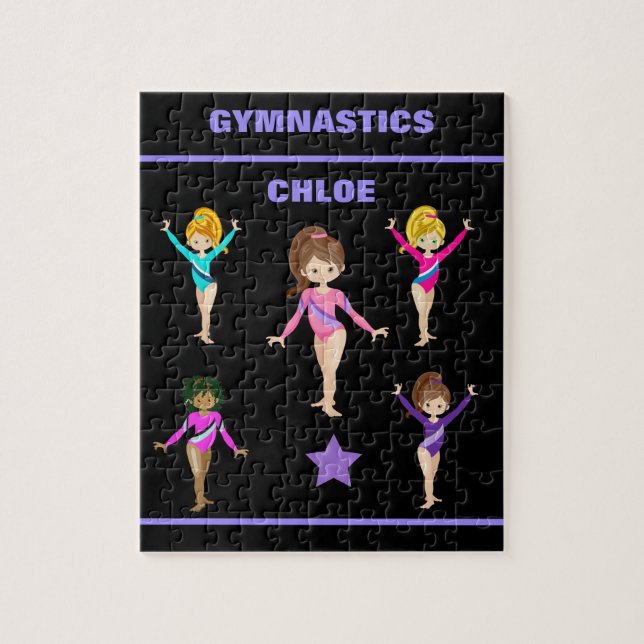 Gimnasia personalizada rompecabezas del chica de g (Vertical)