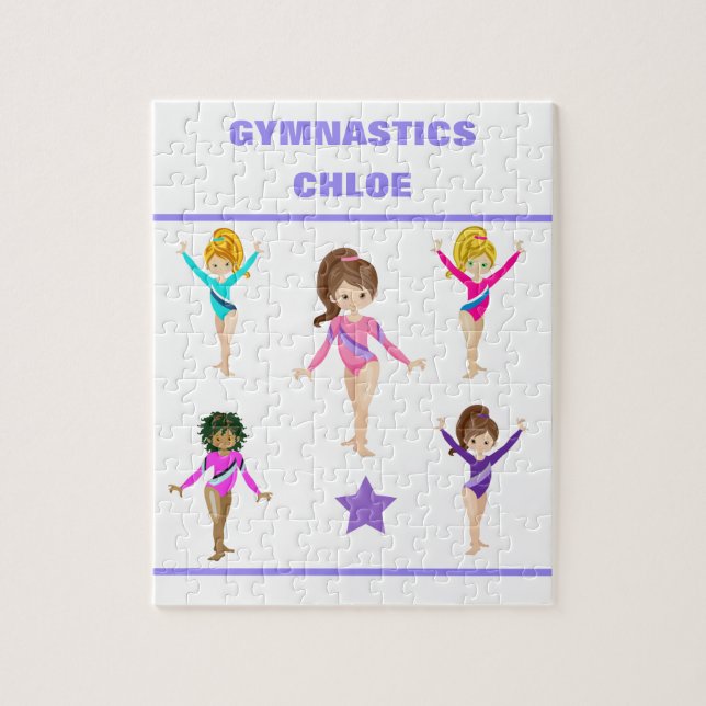 Gimnasia personalizada rompecabezas del chica de g (Vertical)