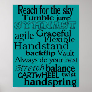 Gimnasia Poster Subterráneo Art Wall Decoración