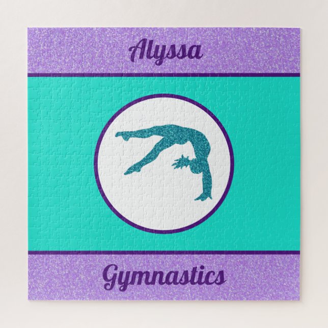 Gimnasia Púrpura / Rompecabezas Turquesa (Vertical)