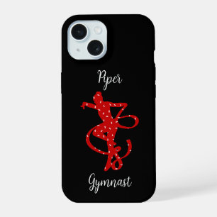 Gimnasia Rítmica de Navidad Purpurina Roja de Cara