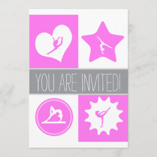 Gimnasia Rosa 4 plazas Invitación a fiesta