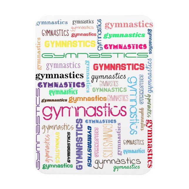 Gimnasia Tipografía Imán fotográfico flexible (Vertical)