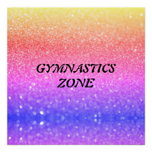 Gimnasia zona arcoiris chispa Poster brillante