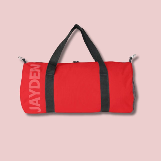 Gimnasio de nombre negrita | Bolsa de Duffle Monog (Monochrome Colorful Gym Workout Bags)
