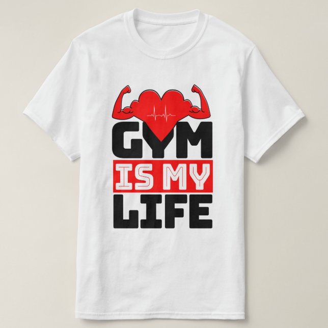 Gimnasio es mi camiseta de vida (Diseño del anverso)