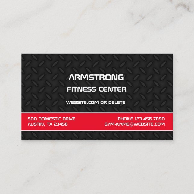 Gimnasio Formación personal Tarjeta de presentació (Anverso)
