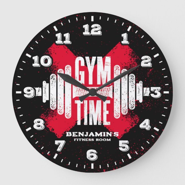 Gimnasio Gimnasio Sala de fitness Reloj de pared p (Anverso)