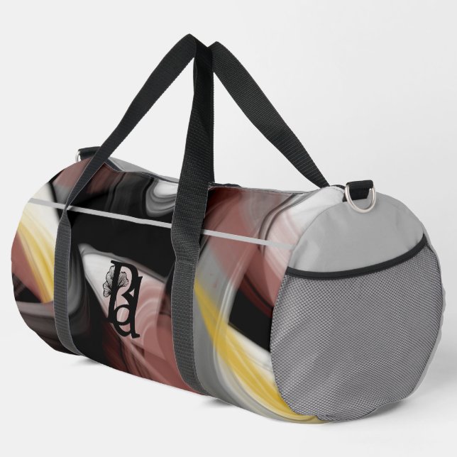 Gimnasio Gris Grande Tendencia Bolsa Duffel Resume (Esquina derecha)