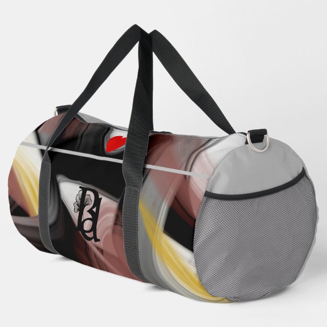 Gimnasio Gris Grande Tendencia Bolsa Duffel Resume (Esquina derecha)