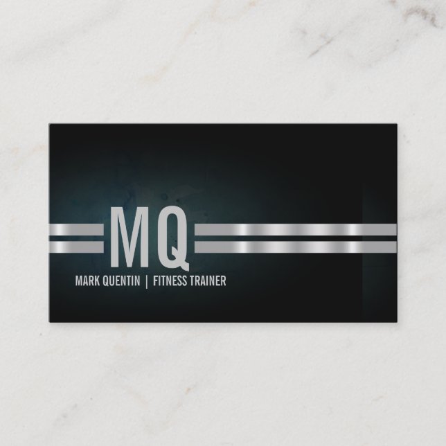 Gimnasio Monograma tarjeta de visita (Anverso)